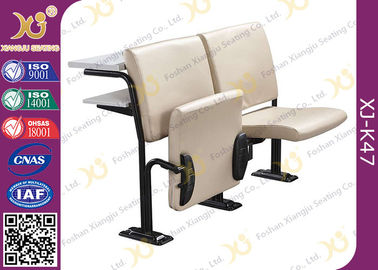 China Foldable Comfortable Soft Leather Lecture Hall Seating / Student Classroom Chairs supplier